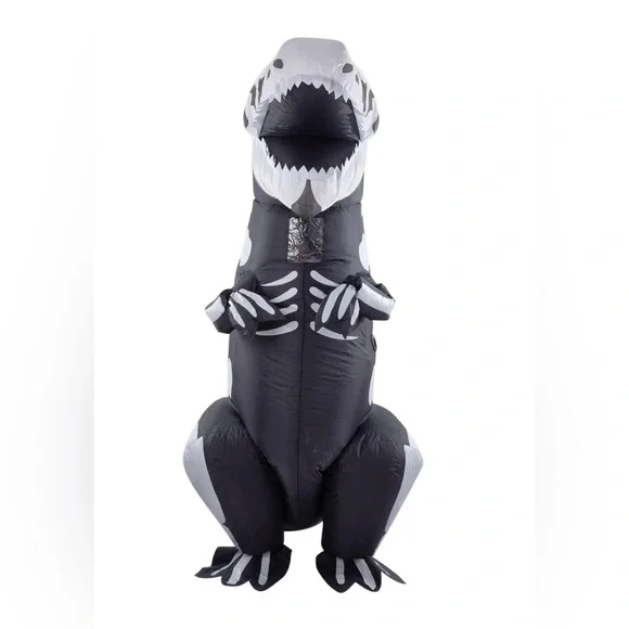 Adult Size Inflatable Skeleton T-Rex Costume - Picture 3 of 4